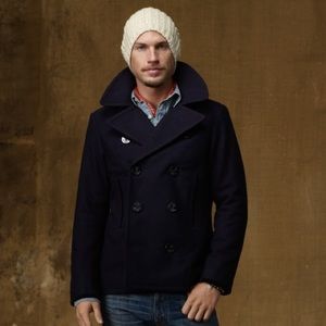 mens pea coat ralph lauren